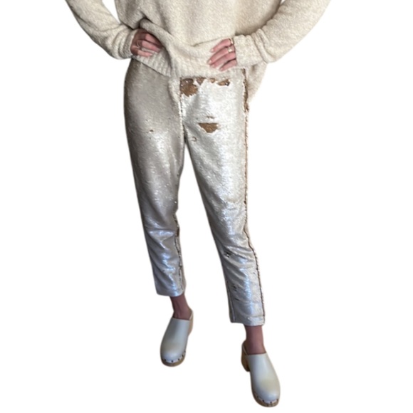 Anthropologie Pants - Hei Hei Sequin Joggers by Anthropologie- Champaign gold -Small